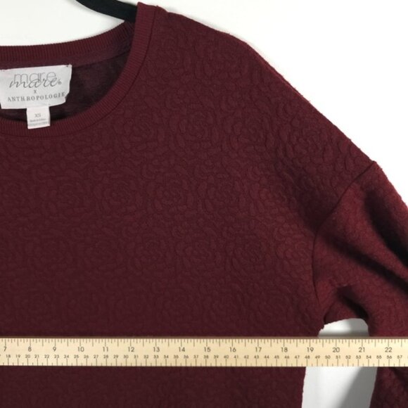 ANTHROPOLOGIE Mare Mare Odila Rose Quilted Mini Dress Burgundy Size XS - Picture 10 of 16